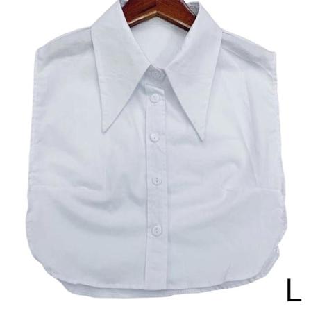 Bowtong Kvinnor Bomull Spets Fake Collar Vintage Avtagbar Blus