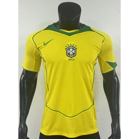 2004 Brasilien Hemma Fotbollsuniform T-shirt S-2XL