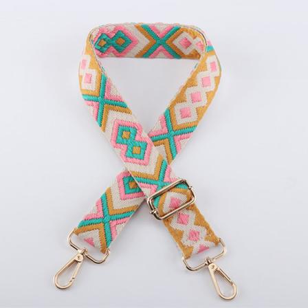 Axelremmar, broderad stil, axelbredd 3,8 cm, justerbara remmar Pink