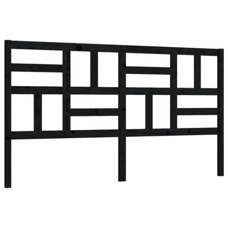 Vidaxl Sänggavel Svart 186x4x104 Cm Massiv Furu Svart