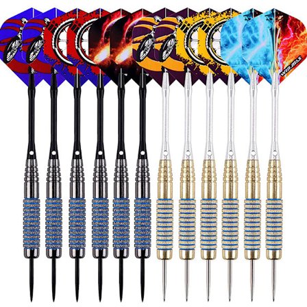 Stålspids, 12 stk. med aluminiumsstænger og 12 forskellige forlængerfinner