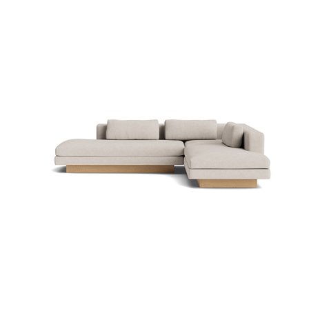 Manhattan Ecksofa, rechts | Open End in Sneak Beige, modernes Design, einfarbig, hoher Sitzkomfort, elegante Form, gemütliche Polsterung.