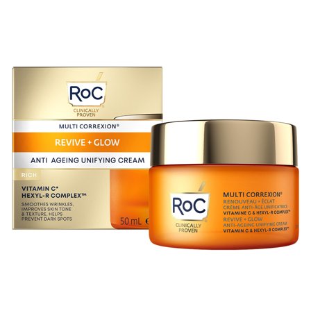 ROC Multi Correxion Revive + Glow Crema Viso Uniformante 50ml - Tratt.viso 24 ore illuminante