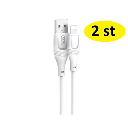 2 st 3 m XO snabbladdare kabel vit