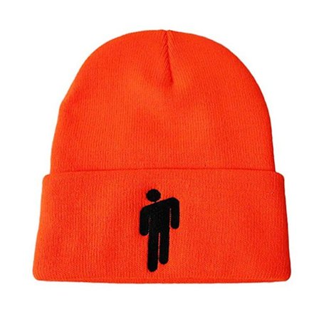 Mode Unisex Efterår Vinter Billie Eilish Broderet Strikket Hue Hip Hop Hue Orange
