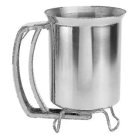 [CA] Profesjonell pannekakerøredispenser i rustfritt stål - for baking, cupcakes, muffins, crêpes, vafler, 800 ml