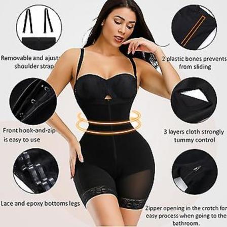 Kvinnors Slankande Kroppsshaper Sömlös Butt Lifter Bodysuits Push Up Shapewear Underkläder Korsett Midjeträning (M Beige)