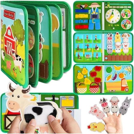 Montessori Aktivitetsbog til Børn 1-4 År – Bondegårdstema Læring & Sensorisk Leg for Piger og Drenge