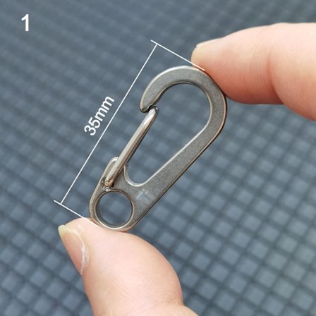 D karabinhage D-ring nøglering 1 1