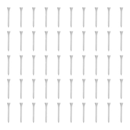 50 stk. Ahorn Træ Golf Tee Holder Hvid Lang Bold Base Sæt Kit 83mm 3.27in Udendørs Sport