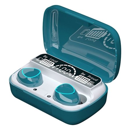 Trådlösa hörlurar, Bluetooth 5.1 Hörlurar 2000mAh Grön