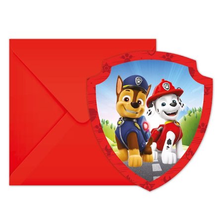 Paw Patrol Rescue Heroes Invitation Card 6-Pack