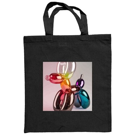 Stoffpose Balloon Pup fargerik ballonghund i glassstil inspirert av pop art og moderne design i regnbuefarger