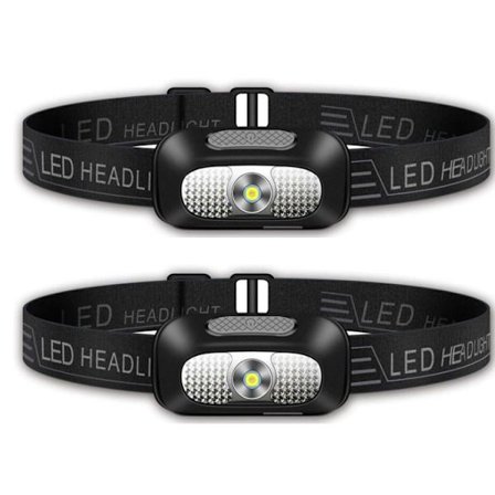 2 st pannlampor, uppladdningsbar kraftfull pannlampa med 5 ljuslägen