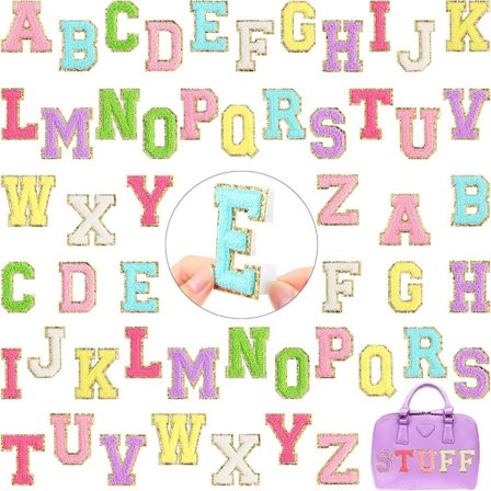 Brevstof klistermærke broderi Farvede stof klistermærker