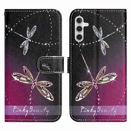 Kompatibel med Samsung Galaxy A56 5G Deksel Mønstertrykk PU-skinn Lommebok Telefondeksel Kryssstruktur Flerfarget