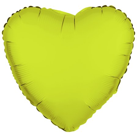 Folieballon Hjerte Neongul