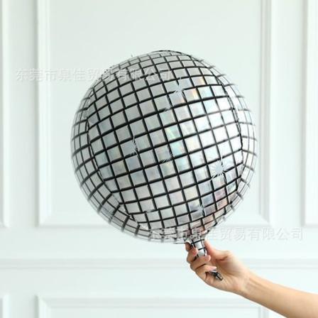 Pakke med 6 disco speilfolie ballonger, 70-talls 80-talls retrofestdekorasjon
