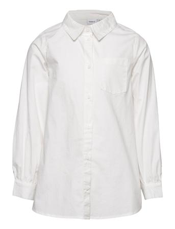 Nkfbefred Ls Shirt Skjorte Hvid Name It