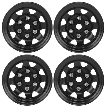 4 st 1,55 tum RC hjulfälgnav Universal RC hjulnav för Axial AX90069 Crawlers Black