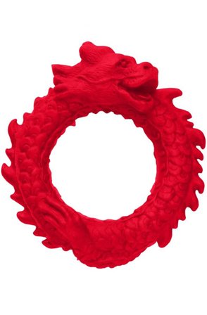 Rise Of The Dragon Silicone Penis Ring Red - Woome.pl