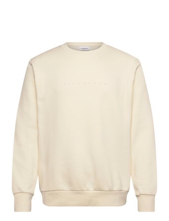 Lindbergh O-Neck Brand Carrier Sweatshirt - Cream - XL