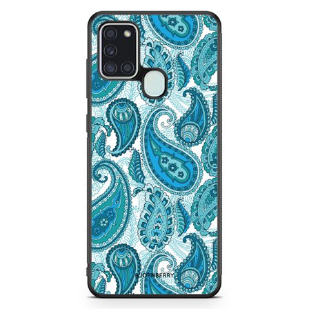 Bjornberry Skal Samsung Galaxy A21s - Blå Paisley