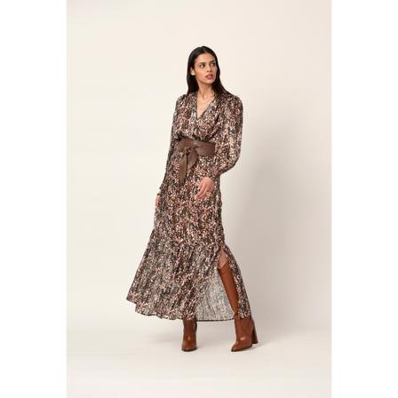 Dante 6 Print Jacquard Kjole Brun, Dame