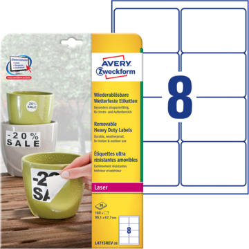 Etikett Vit 99,1x67,7 mm