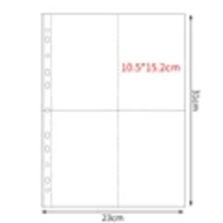 A4 11 Håls Fotokortshållare Fotoalbum Ärmar 1/2/3/4/6/8/9/10 Fack Innersida Kortpärm Samlarbok Scrapbook Album 10pcs 4grid A