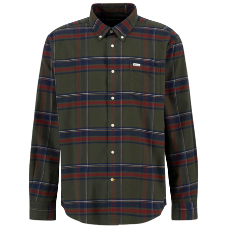 Barbour M's Dogwood Regular Checked Shirt Olive
