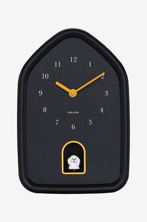 Karlsson - Veggklokke Modern Doggy - Svart - Veggklokker & bordklokker - Fra Homeroom