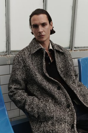 NN.07 Franco 8439 Mantel Herren Braun Wollmix