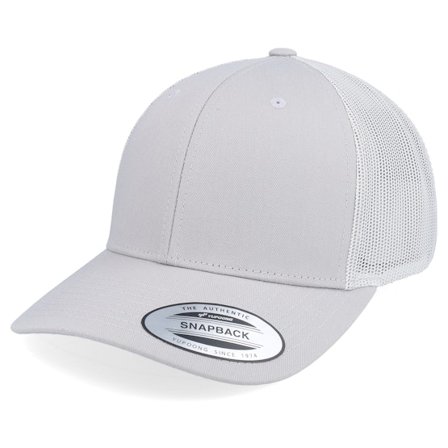 Yupoong - Grå trucker Keps - Silver Trucker @ Hatstore