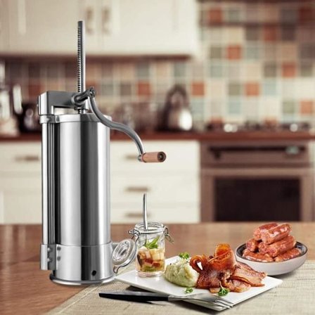 COSTWAY 6L Pølsestopper Pølsemager i rustfrit stål. Hakket kød 6 x rør (Ø14/18/21/25/29/35 mm)