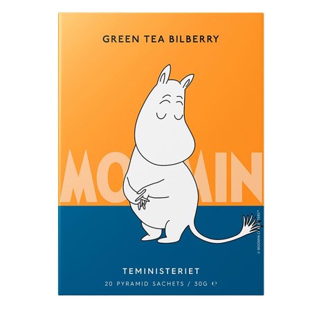 Teministeriet Moomin Tea 20 breve Green Tea Bilberry, Helse & Madvarer, Te, Øvrig Te