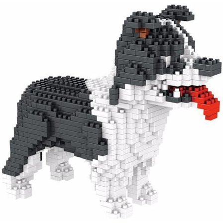 950 brikker. Border Collie Hund (Sauehund). Figur å sette sammen med