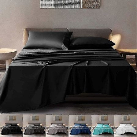 100% rena egyptiska bomullslakan, kylande lakan 600 trådtäthet långfibrig bomull, satinväv för mjukhet