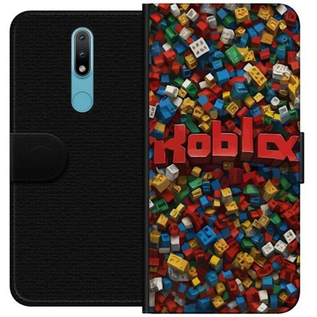 Kompatibelt Lommeboketui til Nokia Nokia 2.4 Roblox fargerike byggeklosser kreativ spill-inspirert illustrasjon for spillere, barn og fans av sandkass