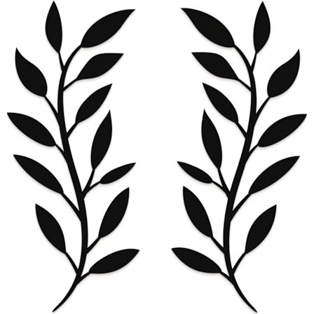 Scroll Olieblad Metal Vægdekoration - 16"X16" 2 Sort Smedejerns