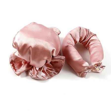 2 stk. Satin Heatless Curler til langt hår. Hårkrøller Krøllestang Krøllehovedbånd Sæt Lotus Root Pink