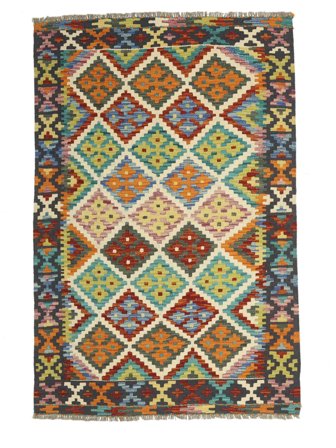 Piccolo Kilim Afghan Old Style Tappeto 100X147 Lana
