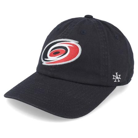 American Needle - NHL Zwart unconstructed Cap - Carolina Hurricanes Blue Line Black Dad Cap @ Hatstore