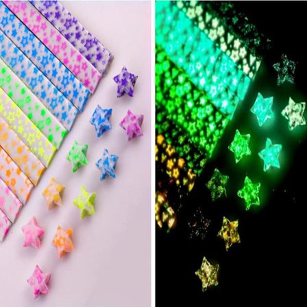 420 ark Origami Stjernepapirstrimler Håndlavet