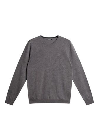 J.Lindeberg - Lyle Merino Crew Neck Sweater - Grey - - XL