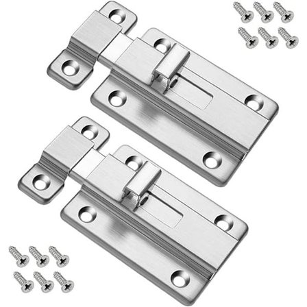 Dörrbultar, 2 st Rostfri Dörrbult, Säkerhetsbultlås m