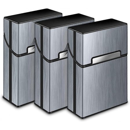 3-pack Cigarettetui, Aluminium Cigaretthållare Cigarettplåtask Metall Aluminium Ficka Cigarett Cigarr