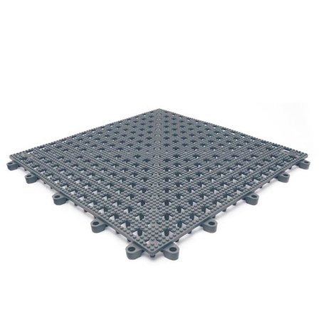 Wet Area Non Slip Tiles | 9 Pack | 300x300 mm | Grey | Swimming Pool Mats | Gym Shower Mats | Kitchen Mats - AJ Products