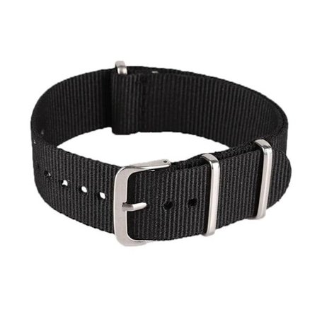 Klockarmband NATO-armband / nylonarmband 20 mm olika färger Svart