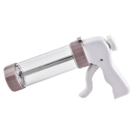 Kakedekoreringssett - Kjeks-presse, sprøytepistol, churros-maskin, glasurtupper, dekorasjonspenn med skiver og dyser